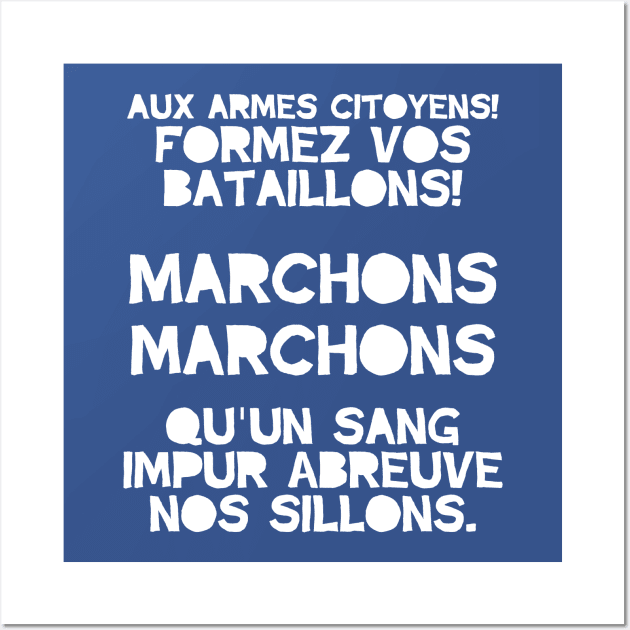 France Football - La Marseillaise (French Anthem) Wall Art by StarIconsFooty